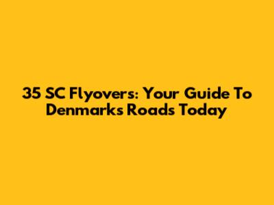 35 SC Flyovers: Your Guide To Denmark's Roads Today