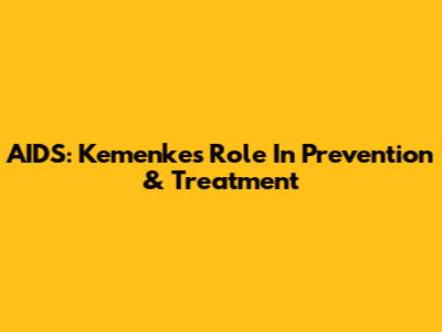 AIDS: Kemenkes' Role In Prevention & Treatment