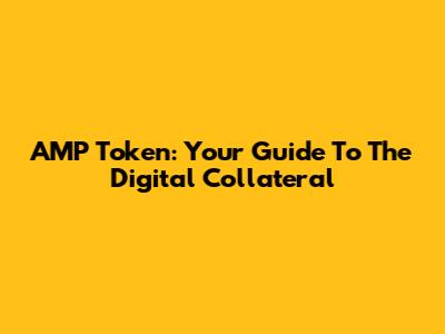 AMP Token: Your Guide To The Digital Collateral