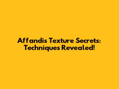 Affandi's Texture Secrets: Techniques Revealed!