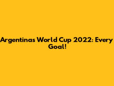 Argentina's World Cup 2022: Every Goal!
