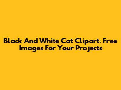 Black And White Cat Clipart: Free Images For Your Projects