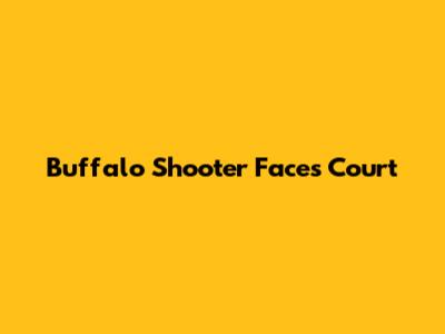 Buffalo Shooter Faces Court