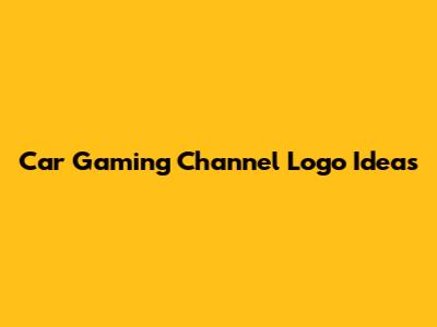 Car Gaming Channel Logo Ideas