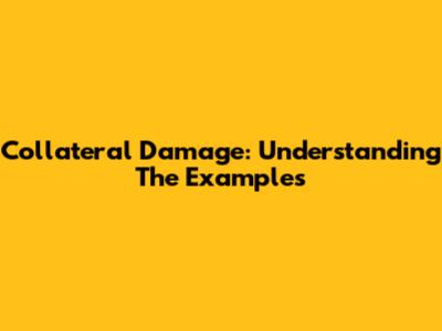 Collateral Damage: Understanding The Examples