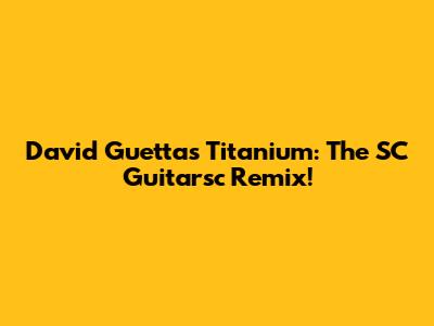 David Guetta's Titanium: The SC Guitarsc Remix!
