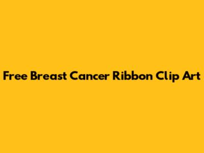 Free Breast Cancer Ribbon Clip Art