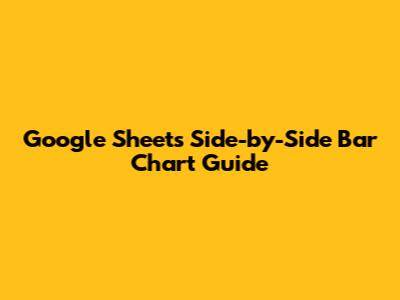 Google Sheets Side-by-Side Bar Chart Guide