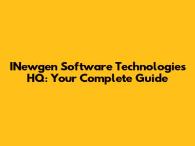 INewgen Software Technologies HQ: Your Complete Guide