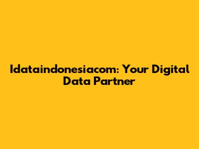 Idataindonesiacom: Your Digital Data Partner