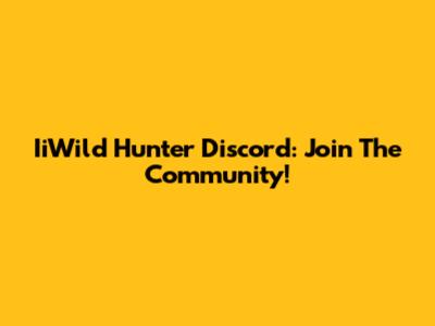 IiWild Hunter Discord: Join The Community!
