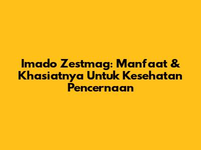 Imado Zestmag: Manfaat & Khasiatnya Untuk Kesehatan Pencernaan