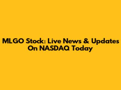 MLGO Stock: Live News & Updates On NASDAQ Today
