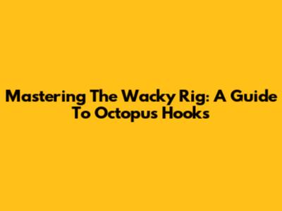 Mastering The Wacky Rig: A Guide To Octopus Hooks