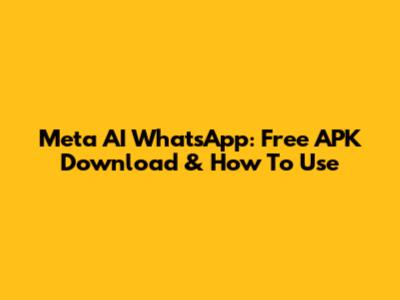Meta AI WhatsApp: Free APK Download & How To Use