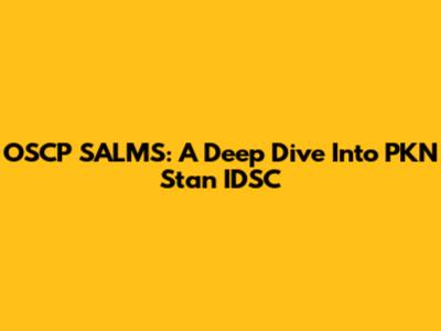 OSCP SALMS: A Deep Dive Into PKN Stan IDSC