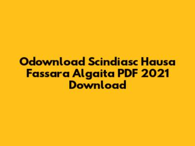 Odownload Scindiasc Hausa Fassara Algaita PDF 2021 Download