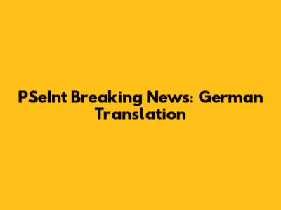 PSeInt Breaking News: German Translation