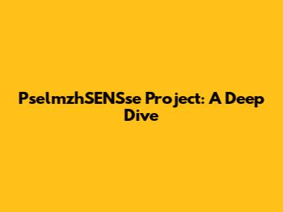 PselmzhSENSse Project: A Deep Dive