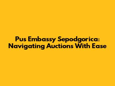 Pus Embassy Sepodgorica: Navigating Auctions With Ease