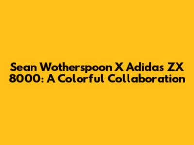 Sean Wotherspoon X Adidas ZX 8000: A Colorful Collaboration