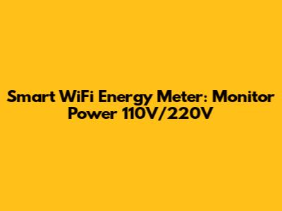 Smart WiFi Energy Meter: Monitor Power 110V/220V