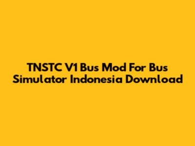 TNSTC V1 Bus Mod For Bus Simulator Indonesia Download