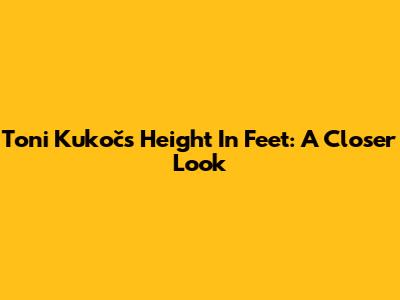 Toni Kukoč's Height In Feet: A Closer Look
