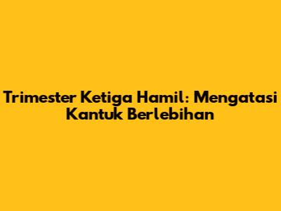 Trimester Ketiga Hamil: Mengatasi Kantuk Berlebihan