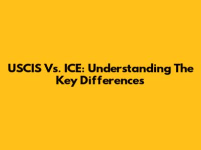 USCIS Vs. ICE: Understanding The Key Differences